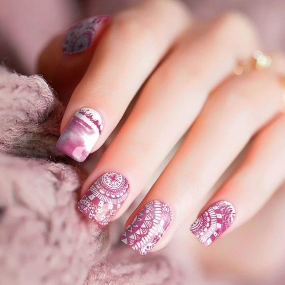 Colour Flash - Tribal Dreams, design on a lush tie dye base. Nail strips